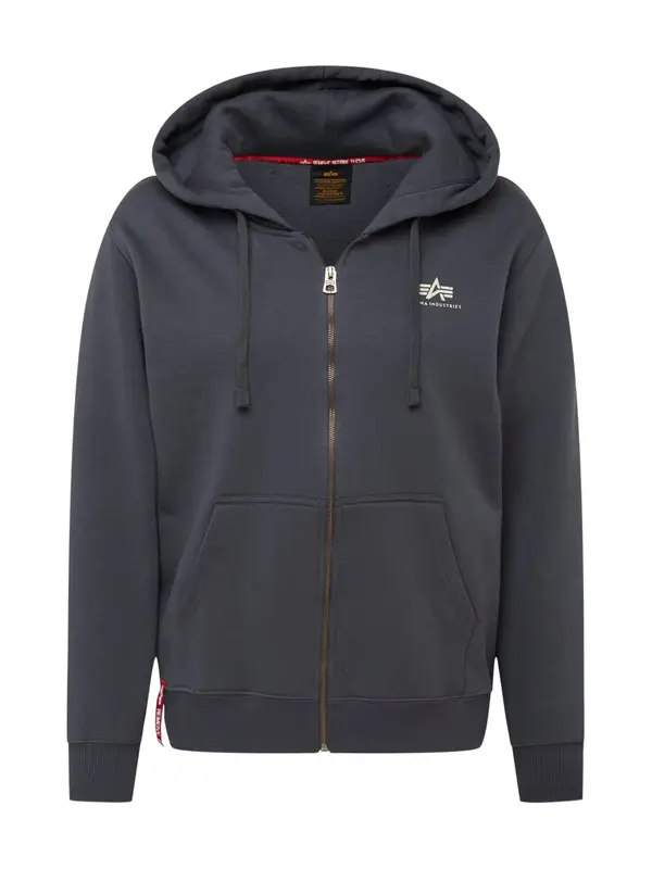 ALPHA INDUSTRIES ALPHA INDUSTRIES Gornji dio trenirke  tamo siva