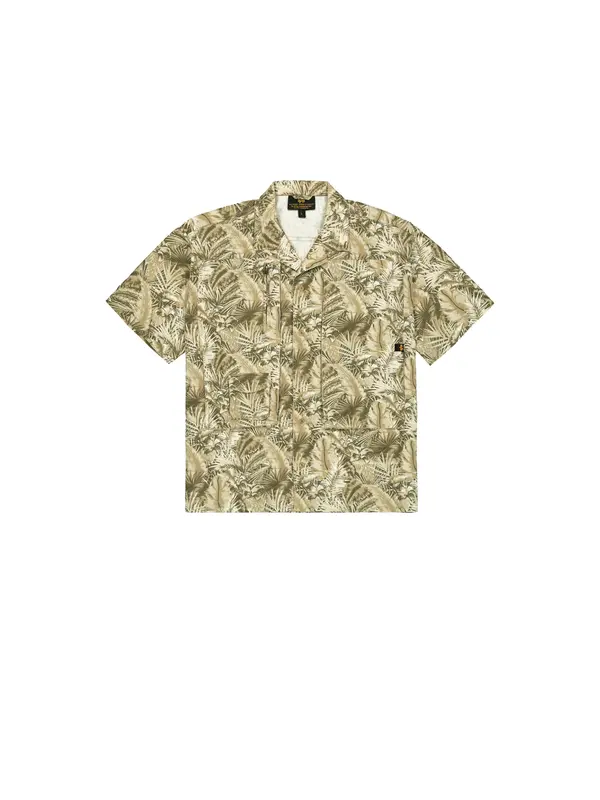 Alpha Industries ALPHA INDUSTRIES Košulja 'Honolulu'  kaki / maslinasta / bijela
