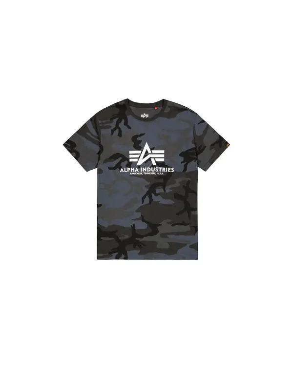 Alpha Industries ALPHA INDUSTRIES Majica 'Basic Logo Camo'  siva / crna / bijela