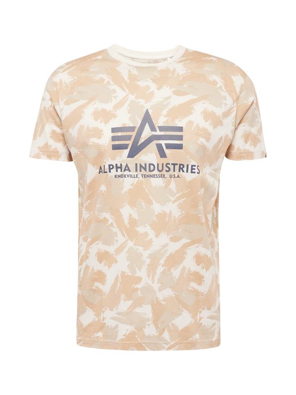 ALPHA INDUSTRIES ALPHA INDUSTRIES Majica  bež / boja slonovače / bež siva / tamo siva