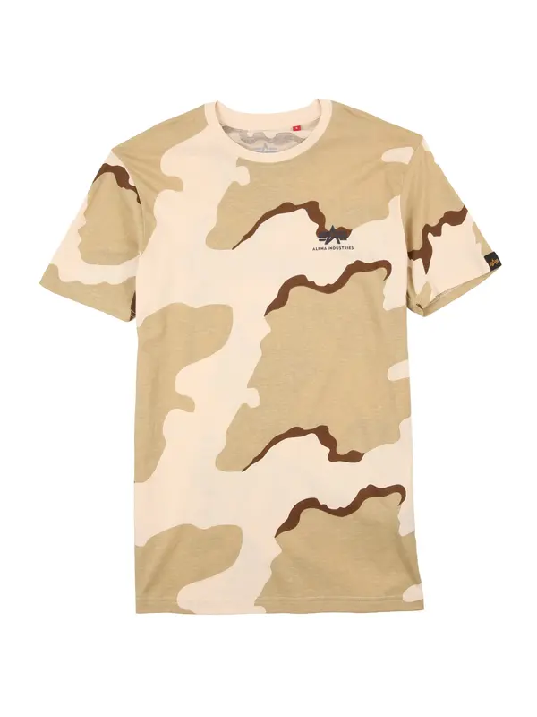 Alpha Industries ALPHA INDUSTRIES Majica  bež / svijetlobež / morsko plava / smeđa