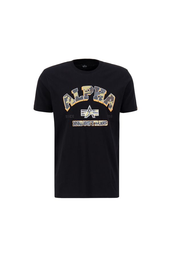 ALPHA INDUSTRIES ALPHA INDUSTRIES Majica 'College Camo'  zelena / narančasta / crna / bijela