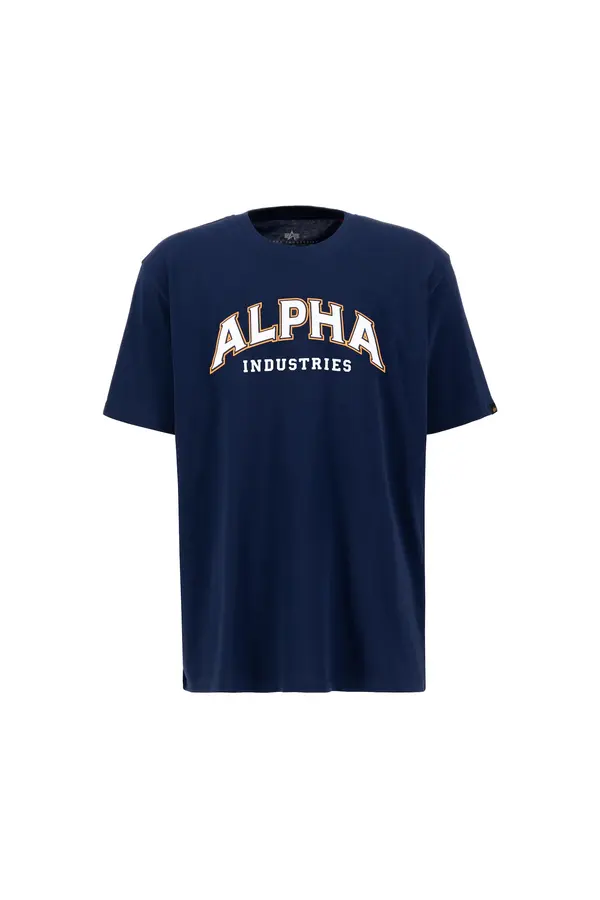 ALPHA INDUSTRIES ALPHA INDUSTRIES Majica 'College'  mornarsko plava / marelica / bijela