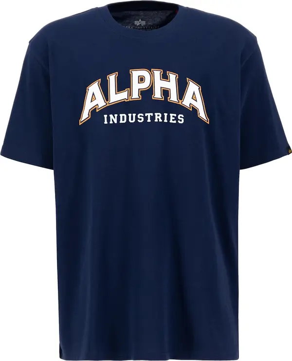 Alpha Industries ALPHA INDUSTRIES Majica 'College'  mornarsko plava / marelica / bijela