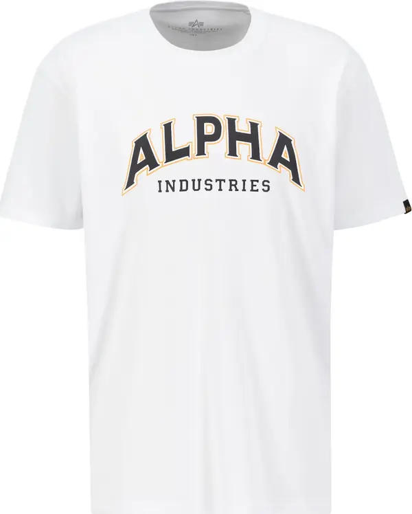 Alpha Industries ALPHA INDUSTRIES Majica 'College'  narančasta / crna / bijela