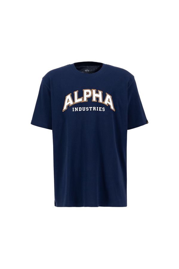 ALPHA INDUSTRIES ALPHA INDUSTRIES Majica 'College T'  mornarsko plava / bijela