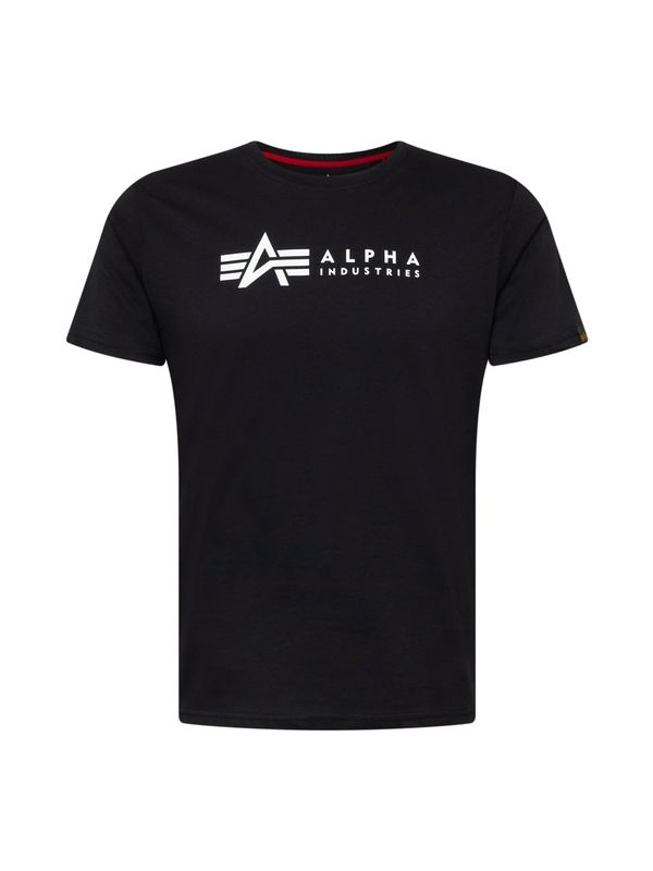Alpha Industries ALPHA INDUSTRIES Majica  crna / bijela