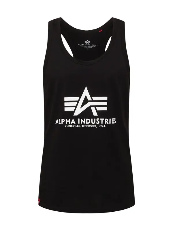 Alpha Industries ALPHA INDUSTRIES Majica  crna / bijela