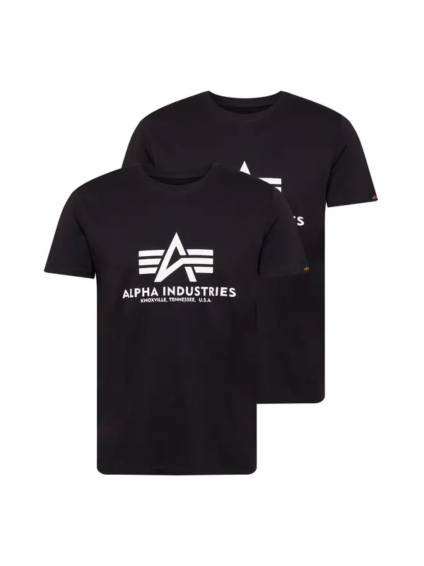 Alpha Industries ALPHA INDUSTRIES Majica  crna / bijela