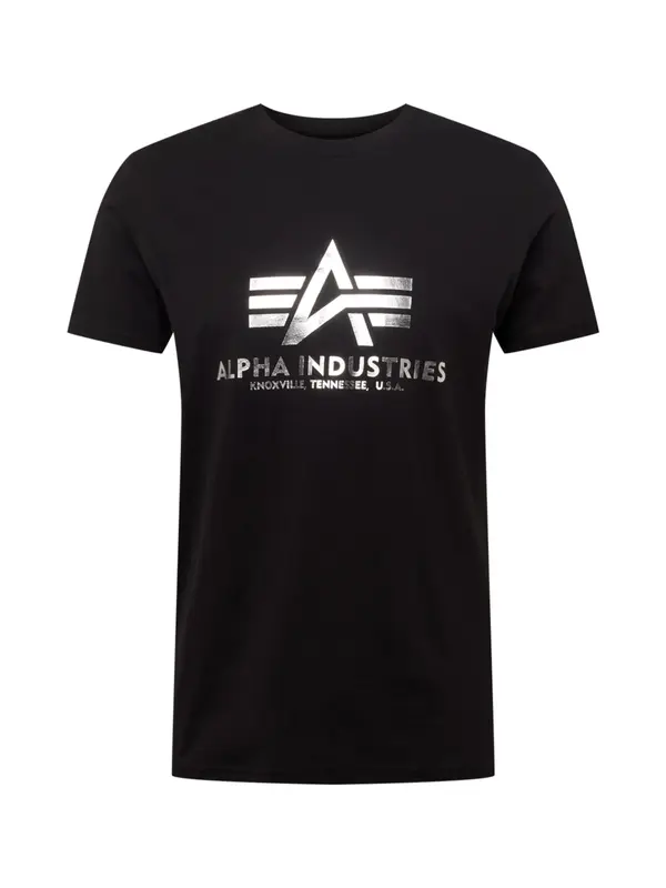 Alpha Industries ALPHA INDUSTRIES Majica  crna / bijela