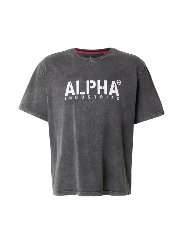 ALPHA INDUSTRIES ALPHA INDUSTRIES Majica  crna / bijela