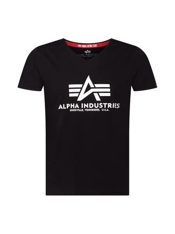 Alpha Industries ALPHA INDUSTRIES Majica  crna / bijela