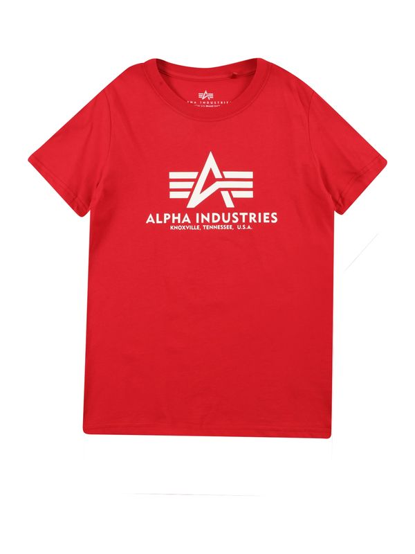 ALPHA INDUSTRIES ALPHA INDUSTRIES Majica  crvena / bijela