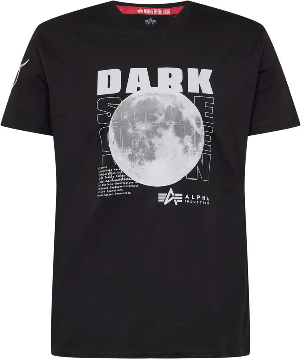 Alpha Industries ALPHA INDUSTRIES Majica 'Dark Side'  siva / crna / bijela