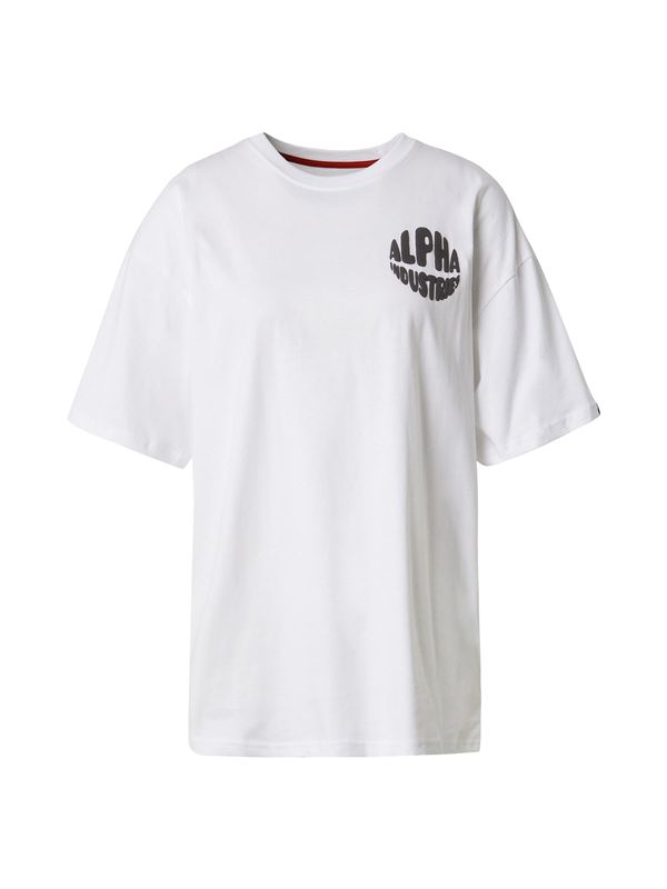 ALPHA INDUSTRIES ALPHA INDUSTRIES Majica  grafit siva / bijela