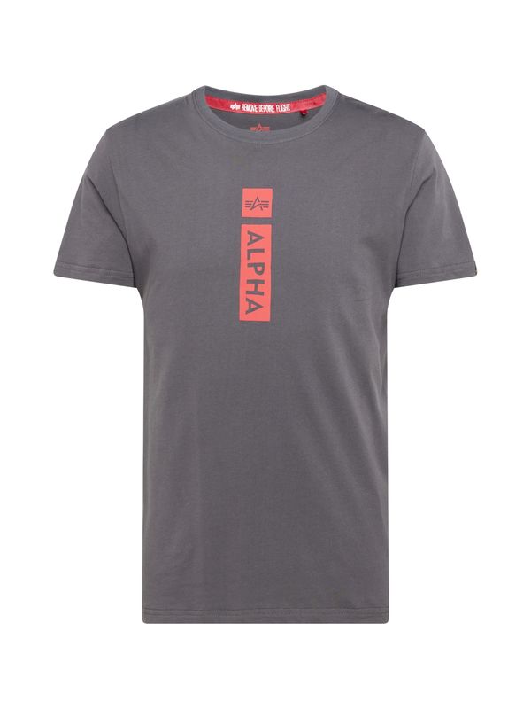 ALPHA INDUSTRIES ALPHA INDUSTRIES Majica  grafit siva / svijetlocrvena