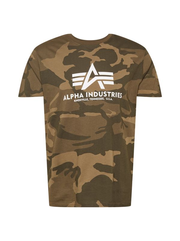 ALPHA INDUSTRIES ALPHA INDUSTRIES Majica  kaki / maslinasta / bijela