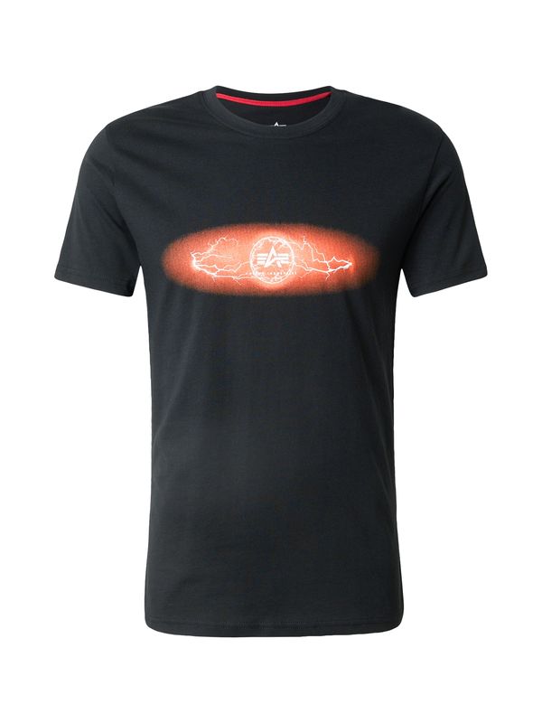 ALPHA INDUSTRIES ALPHA INDUSTRIES Majica 'Lightning'  narančasta / crna / prljavo bijela