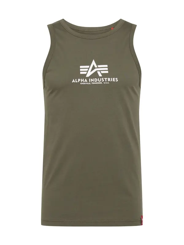 ALPHA INDUSTRIES ALPHA INDUSTRIES Majica  maslinasta / bijela