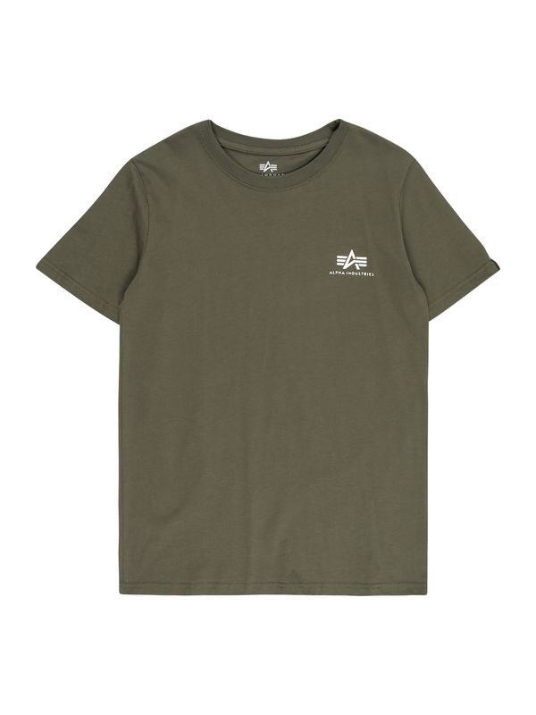 ALPHA INDUSTRIES ALPHA INDUSTRIES Majica  maslinasta / bijela