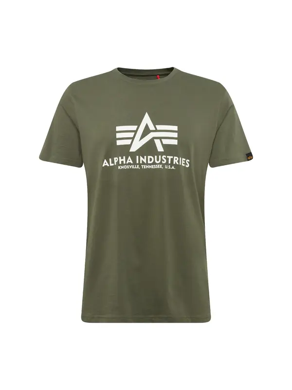 ALPHA INDUSTRIES ALPHA INDUSTRIES Majica  maslinasta / bijela