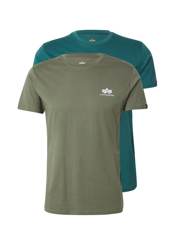 Alpha Industries ALPHA INDUSTRIES Majica  maslinasta / smaragdno zelena