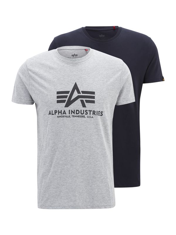 Alpha Industries ALPHA INDUSTRIES Majica  mornarsko plava / siva / siva melange