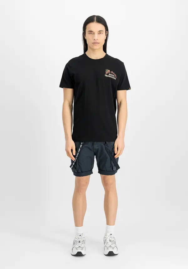 ALPHA INDUSTRIES ALPHA INDUSTRIES Majica 'Naval'  nude / pastelno žuta / sivkasto ljubičasta (mauve) / crna