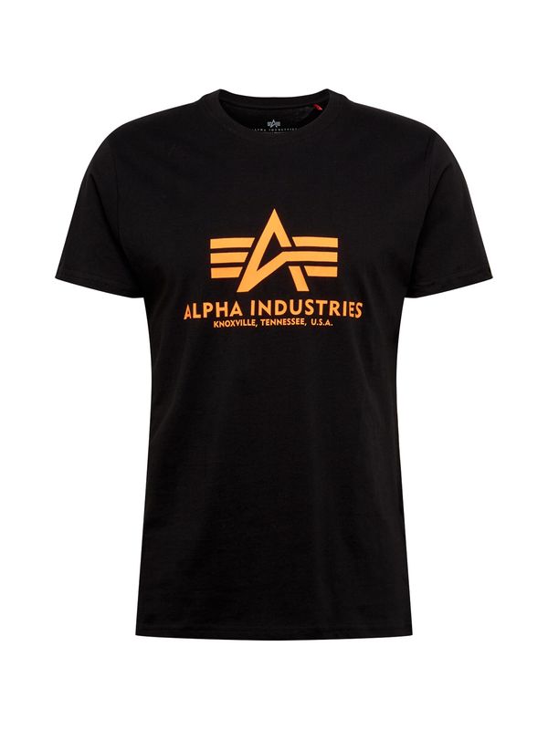 ALPHA INDUSTRIES ALPHA INDUSTRIES Majica  neonsko narančasta / crna
