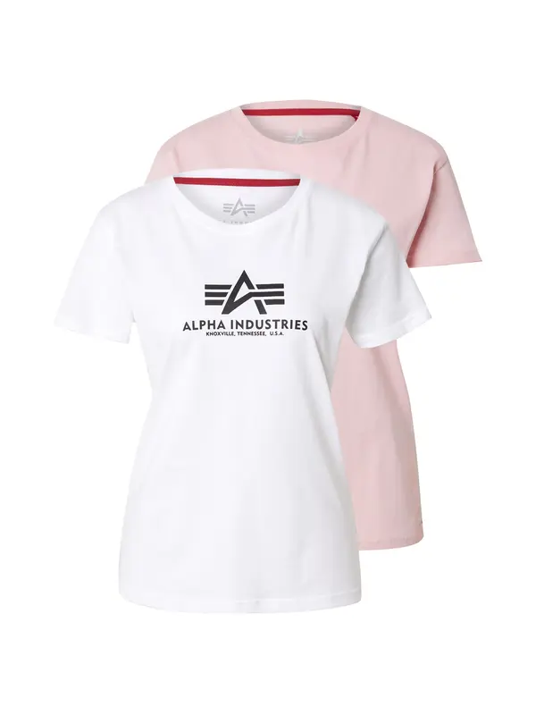 Alpha Industries ALPHA INDUSTRIES Majica  prljavo roza / crna / bijela