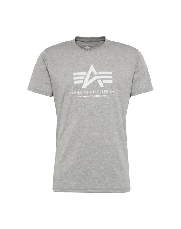 ALPHA INDUSTRIES ALPHA INDUSTRIES Majica  siva melange / bijela