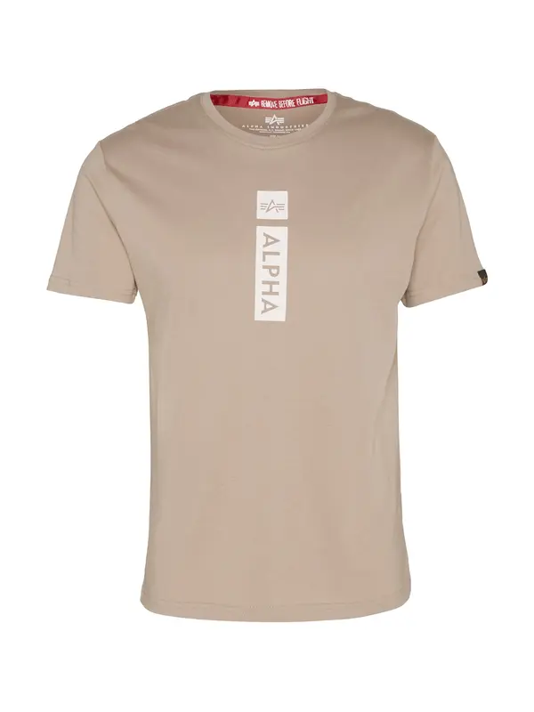 ALPHA INDUSTRIES ALPHA INDUSTRIES Majica  sivkasto bež / bijela