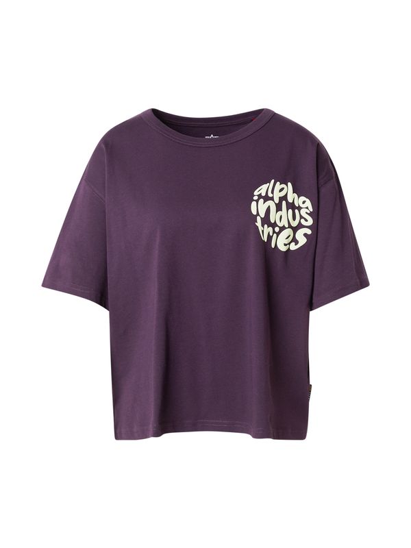 ALPHA INDUSTRIES ALPHA INDUSTRIES Majica  šljiva / bijela