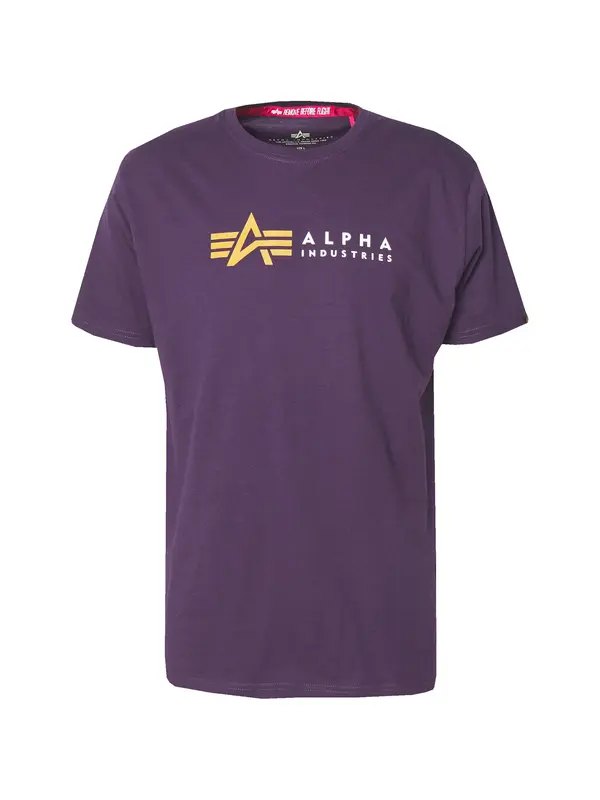 ALPHA INDUSTRIES ALPHA INDUSTRIES Majica  svijetlosmeđa / ljubičasta / bijela