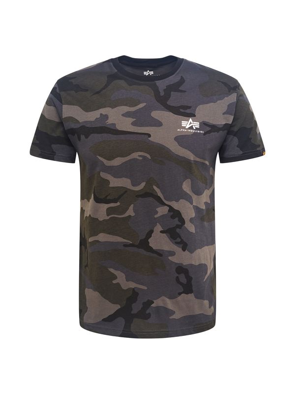 ALPHA INDUSTRIES ALPHA INDUSTRIES Majica  tamo siva / kaki / crna / bijela