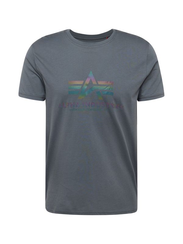 ALPHA INDUSTRIES ALPHA INDUSTRIES Majica  tamo siva / zelena / ljubičasta / narančasta