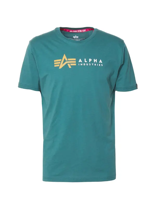 ALPHA INDUSTRIES ALPHA INDUSTRIES Majica  tamo žuta / petrol / bijela
