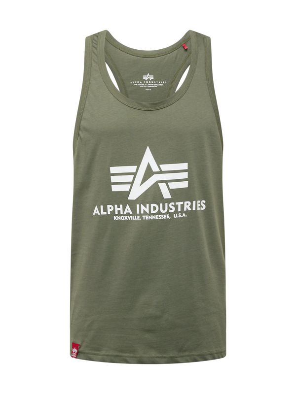 ALPHA INDUSTRIES ALPHA INDUSTRIES Majica  zelena / bijela