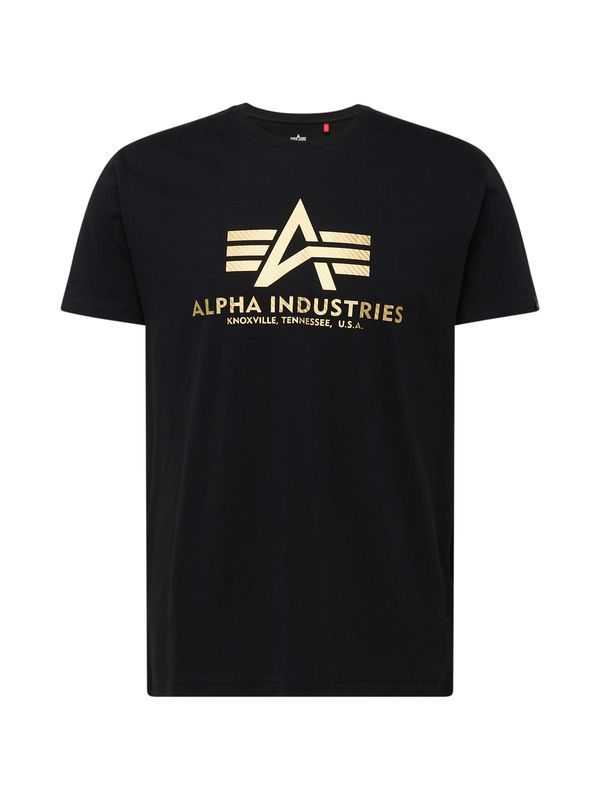 ALPHA INDUSTRIES ALPHA INDUSTRIES Majica  zlatna / crna
