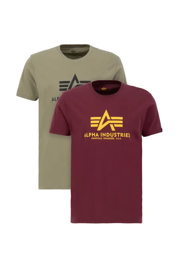 ALPHA INDUSTRIES ALPHA INDUSTRIES Majica  žuta / kaki / burgund / crna