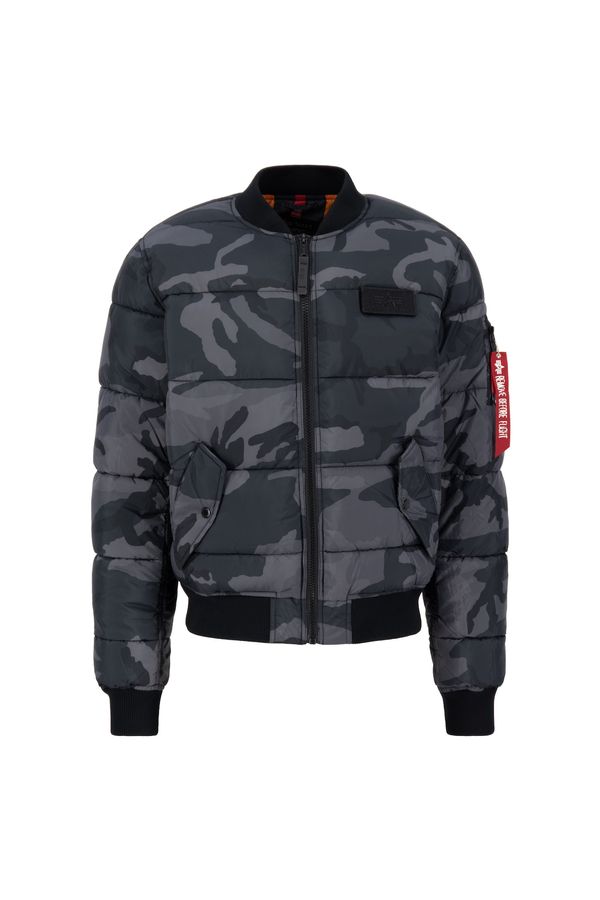 ALPHA INDUSTRIES ALPHA INDUSTRIES Prijelazna jakna 'Camo'  siva / crvena / crna