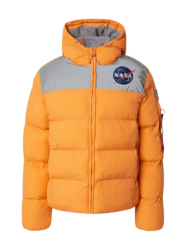 ALPHA INDUSTRIES ALPHA INDUSTRIES Prijelazna jakna 'HP NASA'  siva / narančasta / crvena / bijela