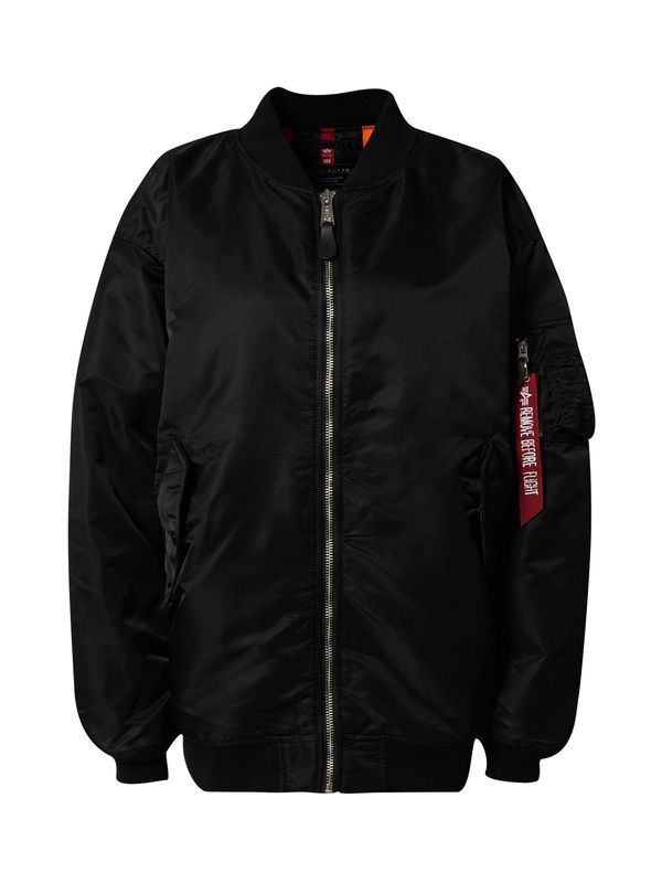 ALPHA INDUSTRIES ALPHA INDUSTRIES Prijelazna jakna 'Ma-1'  crvena / crna / bijela