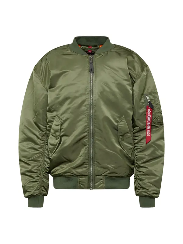 Alpha Industries ALPHA INDUSTRIES Prijelazna jakna 'MA-1 CS'  maslinasta / crvena