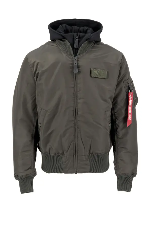 Alpha Industries ALPHA INDUSTRIES Prijelazna jakna 'MA-1 D-Tec'  zelena / crvena / crna / bijela