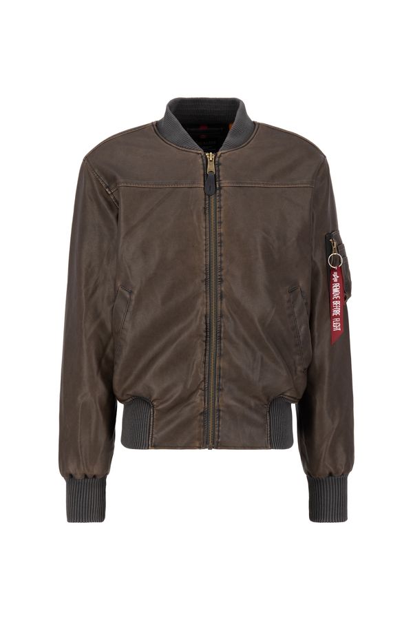 ALPHA INDUSTRIES ALPHA INDUSTRIES Prijelazna jakna 'MA-1 FL'  smeđa / krvavo crvena