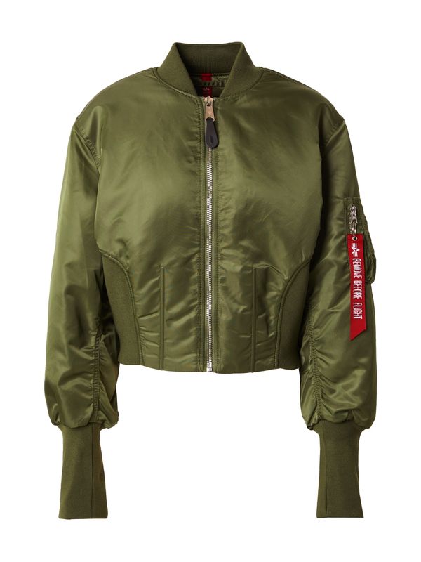 ALPHA INDUSTRIES ALPHA INDUSTRIES Prijelazna jakna 'MA-1'  maslinasta / crvena / bijela