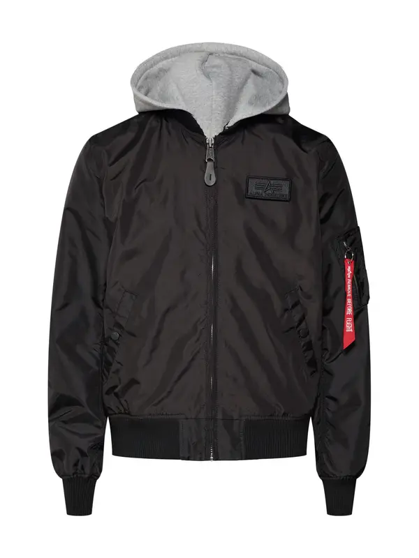 ALPHA INDUSTRIES ALPHA INDUSTRIES Prijelazna jakna 'MA-1 TT'  siva melange / crna
