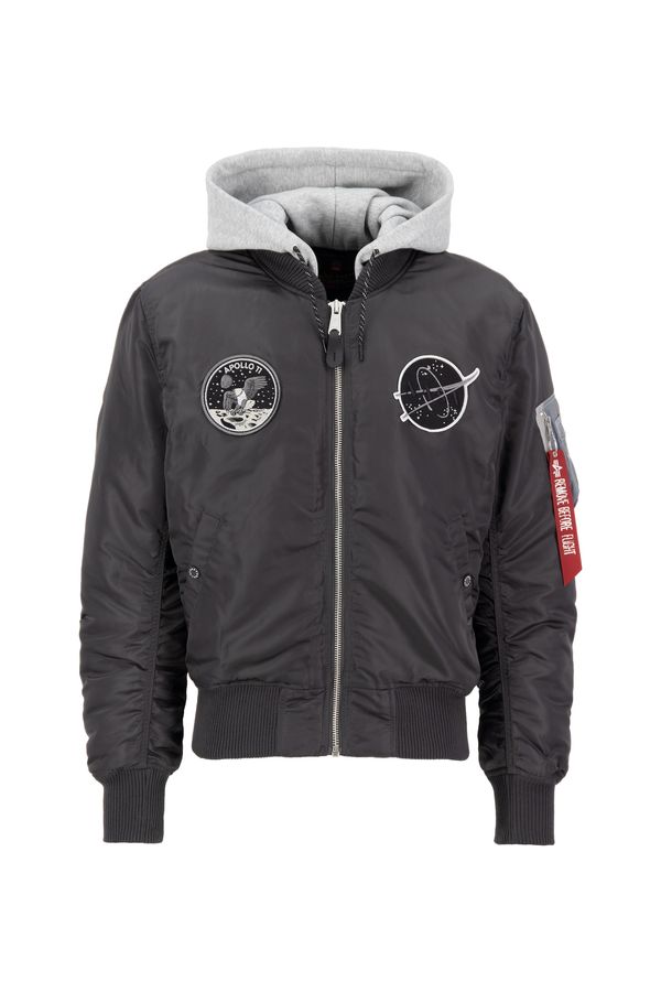 ALPHA INDUSTRIES ALPHA INDUSTRIES Prijelazna jakna 'MA-1 VF'  tamo siva / siva melange / crna / bijela