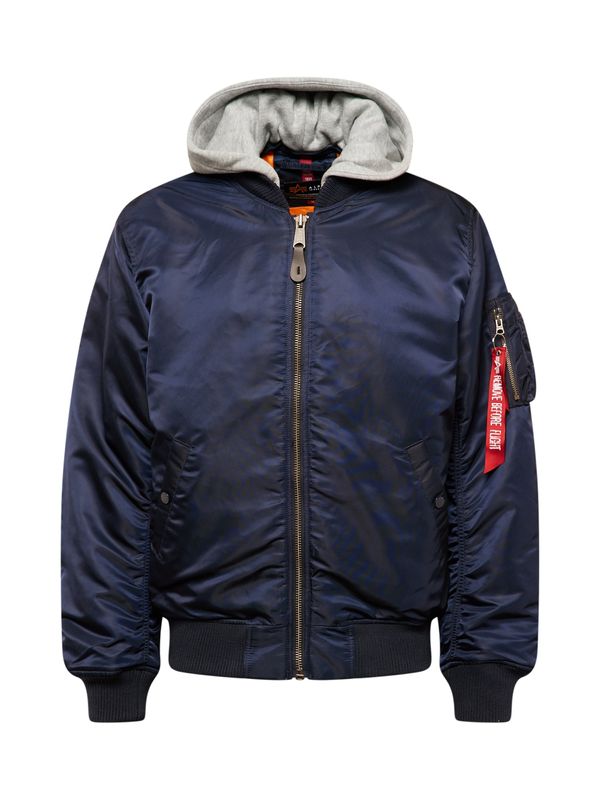 ALPHA INDUSTRIES ALPHA INDUSTRIES Prijelazna jakna 'MA-1 ZH'  mornarsko plava / siva melange / crvena / prljavo bijela